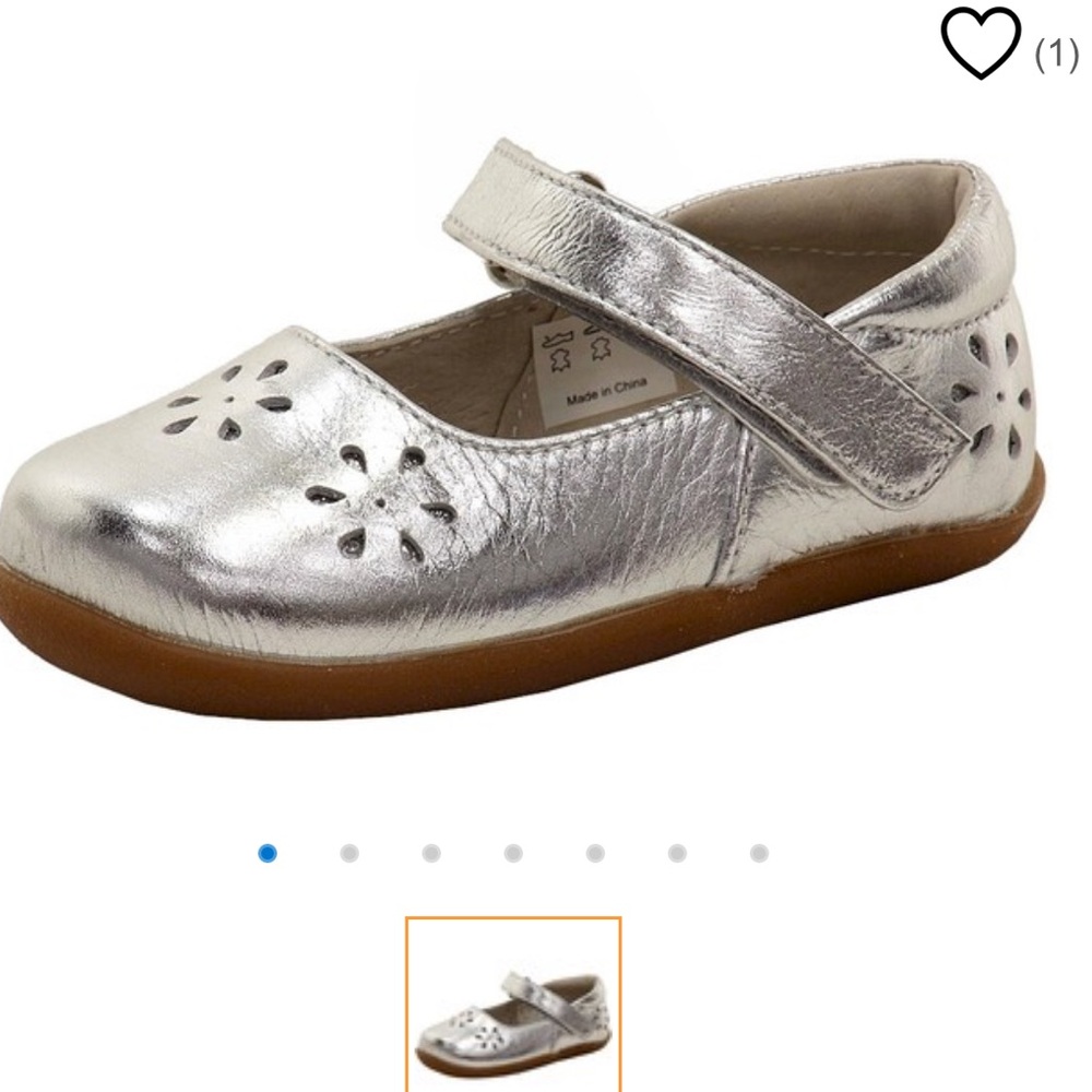 See Kai Run Silver Dress Mary Jane Shoes